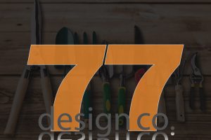 Comparing Marketing to Gardening. An image of the orange 77 Design Co logo and some gardening tools.