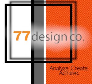 Planning Effective Social Media Marketing. A white, orange, and gray graphic design with a black box of the 77 Design Co logo.