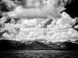 Don't Market Like It's the Wild West. Black and white image of Grand Tetons
